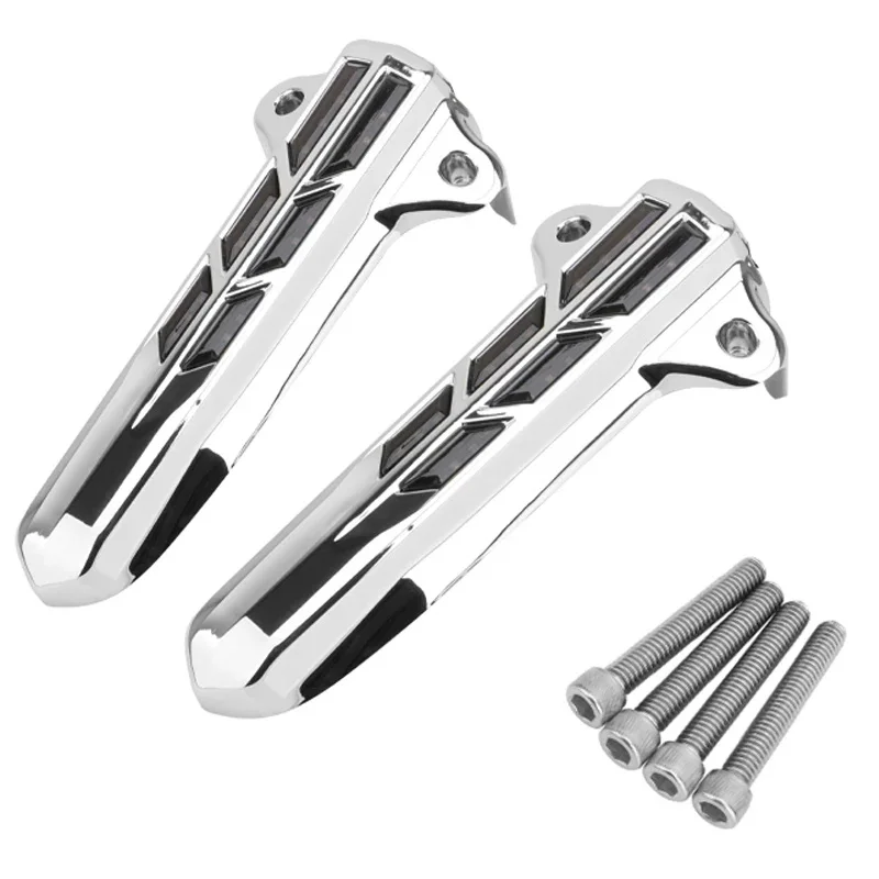 Picture 6: Motorcycle Front Lower Fork Leg Covers Slider For Harley Touring Road King Street Glide Ultra Limited FLHT FLHX FLHR 2014-2022
