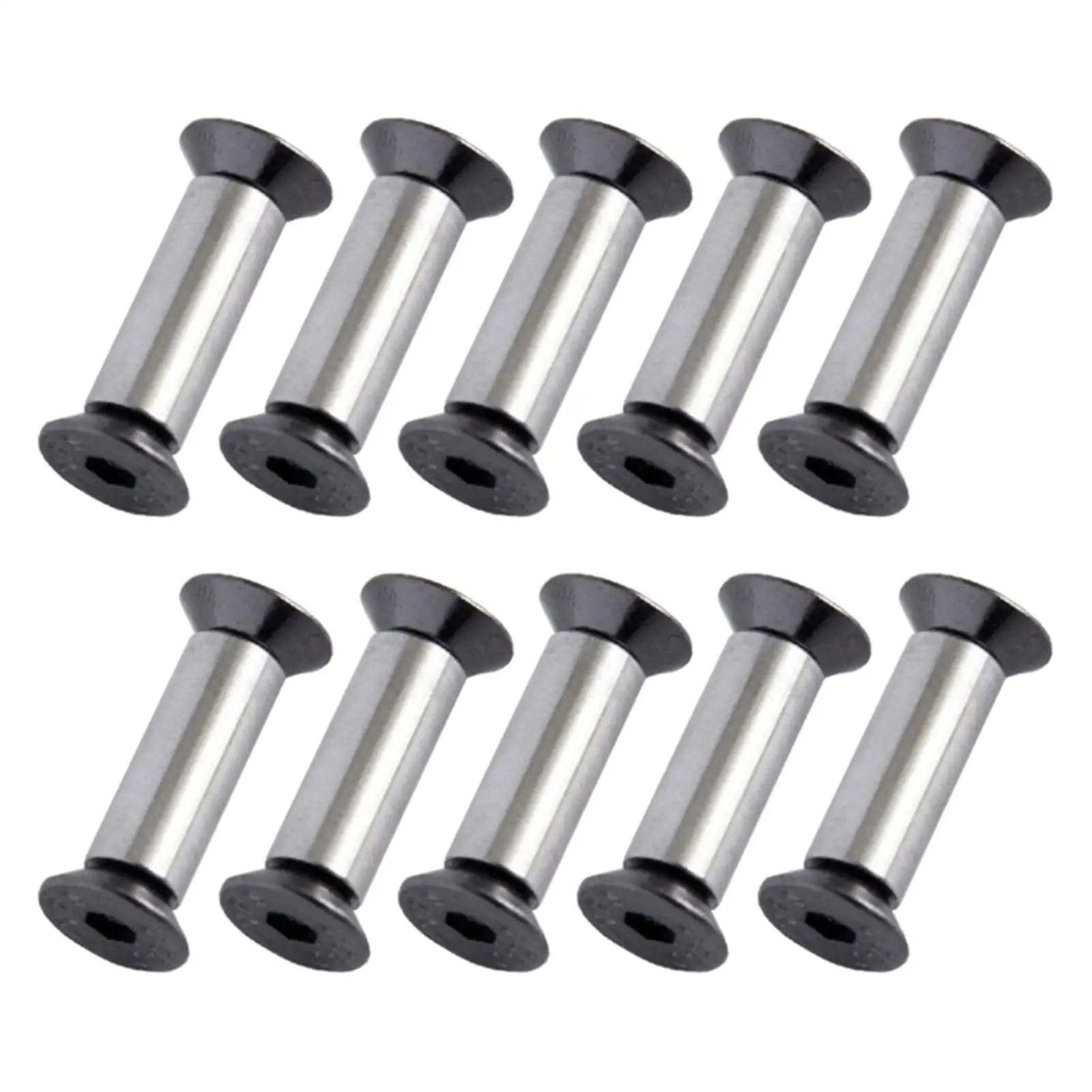 10 Pieces Knives Screw Rivets, Knife Handle Plate Fastening Screws, Flat Head Screw Rivet for Handbags Belt DIY Tool Material