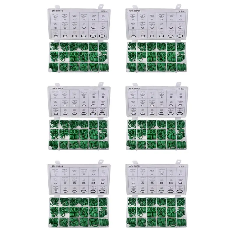 BHBD-3180Pcs Car R134A Car O-Ring Repair Automotive Air Conditioning Repair Rubber Sealant Box Set