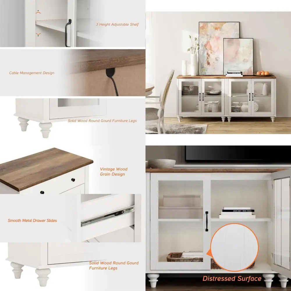 

Детский комод с 3 ящиками и 2 шкафами, широкий комод с ящиками и стеклянным шкафом, современный органайзер для хранения вещей, большой