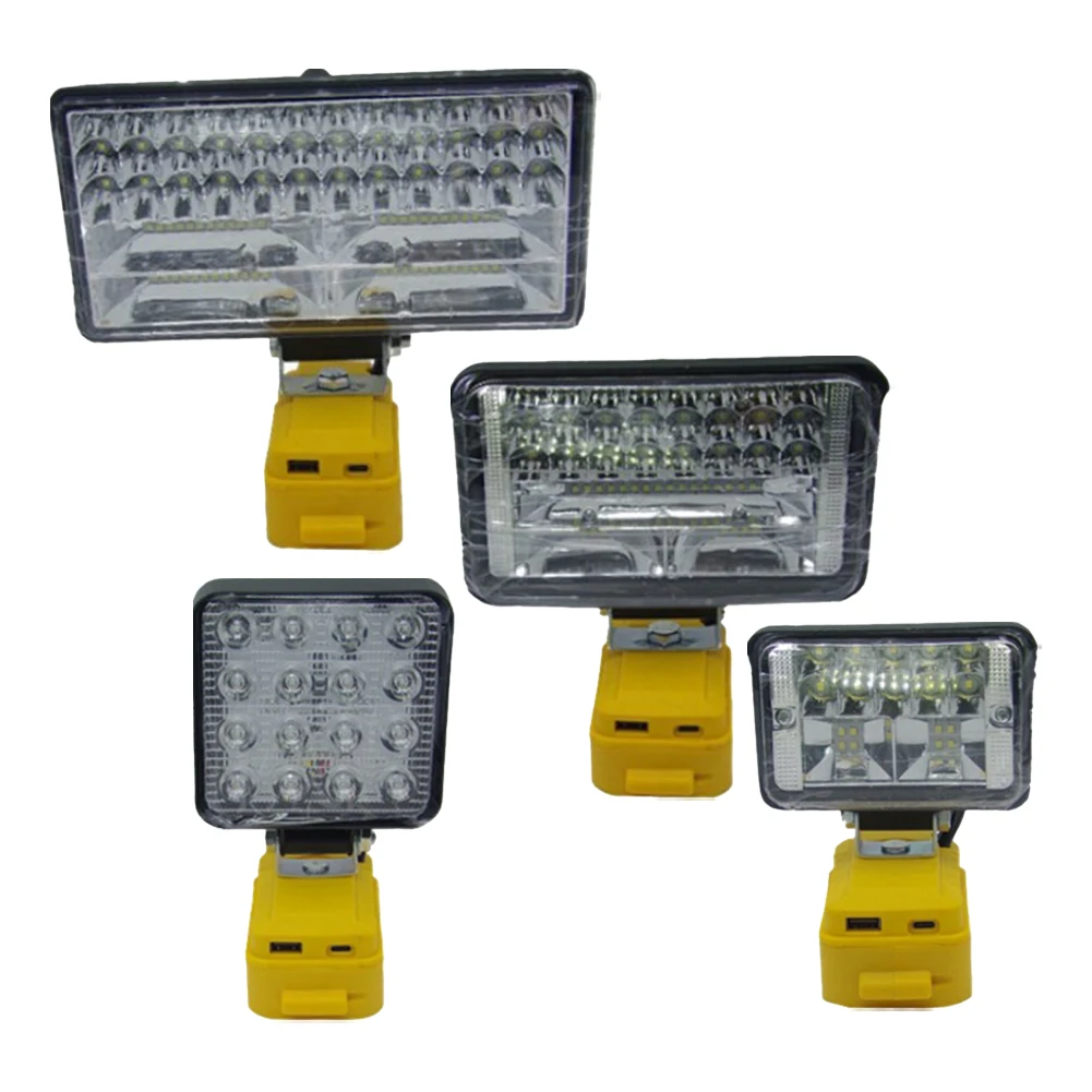 

User friendly Cordless LED Floodlight Compatible with For 20v Battery Power Source and Includes USB Charging Feature