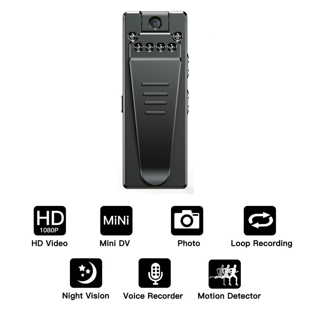 Vandlion A7 Body Camera Night Vision Motion Detection 500mAh DVR Sports DV One button to Record Video Small Camera Webcam
