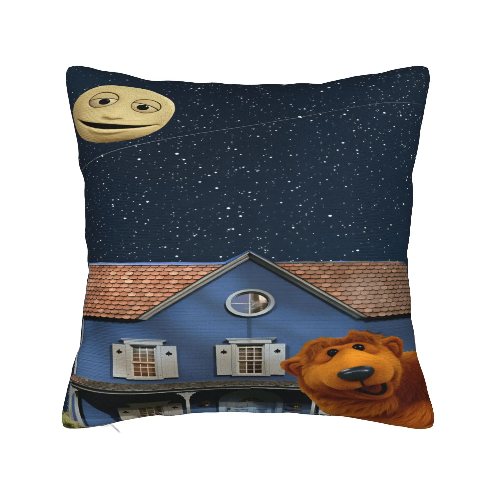 Tutter- B-Bear In The Big Blue House Pillow Case  Graphic Pillow Cover Cute Funny Pillowcases For Living Room Bed Chair