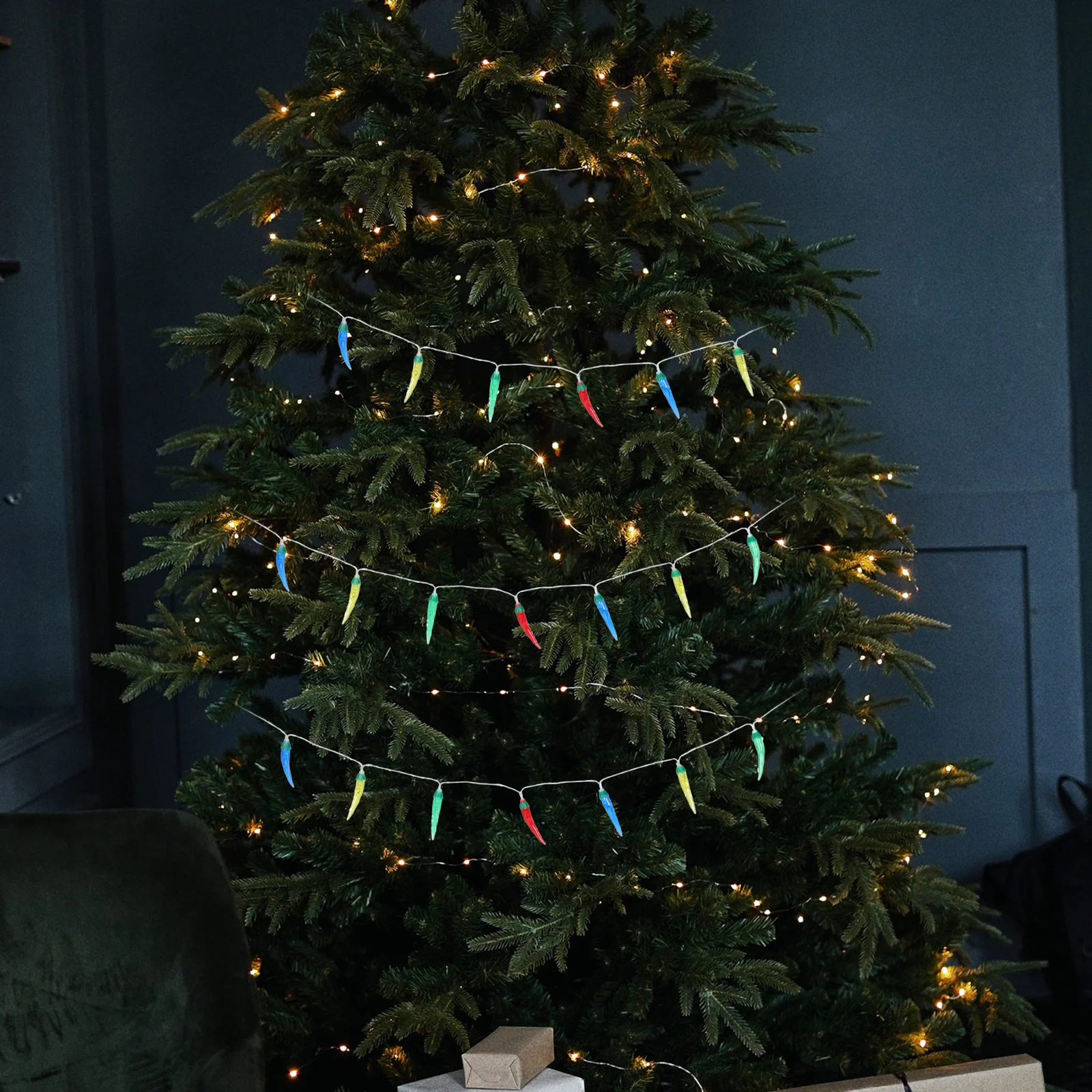 سلسلة الفلفل الملونة Led أضواء الجنية لغرفة النوم ديكور الحفلات الجدة الفلفل الحار تحت عنوان أضواء معلقة الزخرفية #5