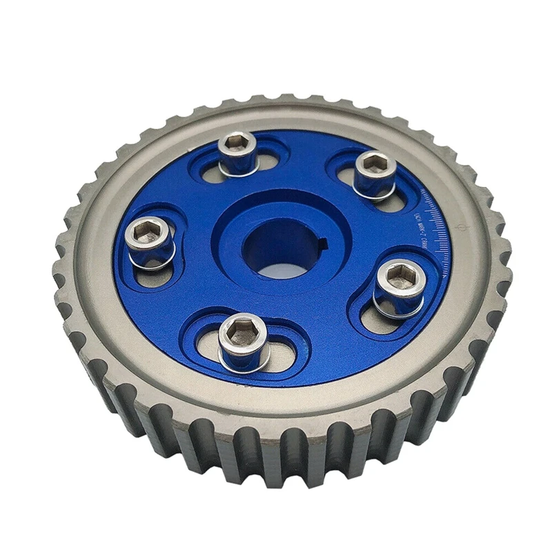 2X Adjustable Cam Gears Pulley Timing Gear For Honda Civic D15 D16 SOHC D-SERIES 88-00 Del Sol 93-97 Blue