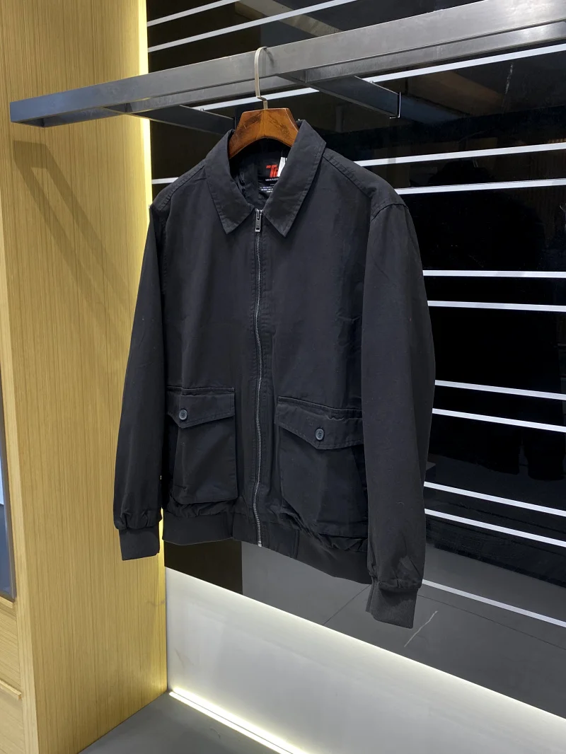 Waed 00% القطن سلاح الجو Jaet الرجال عادية بدوره إلى أسفل طوق A2 Sle ملابس خارجية العصرية الخريف الربيع معطف موسمي