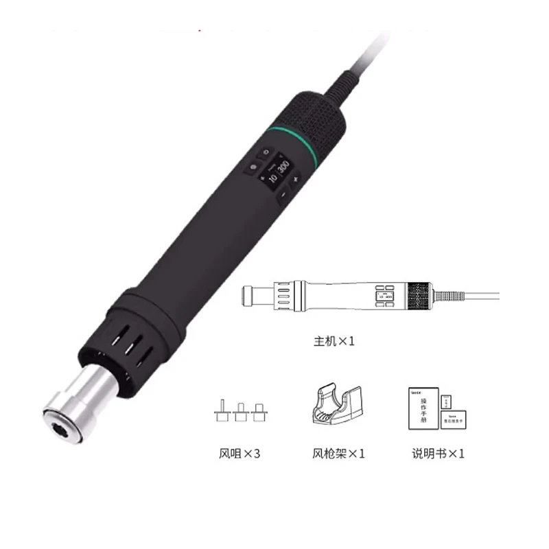 Pistola de aire caliente portátil Quick TR1, estación de soldadura de alta potencia de 1000W, pantalla digital OLED, estación de soldadura de temperatura ajustable