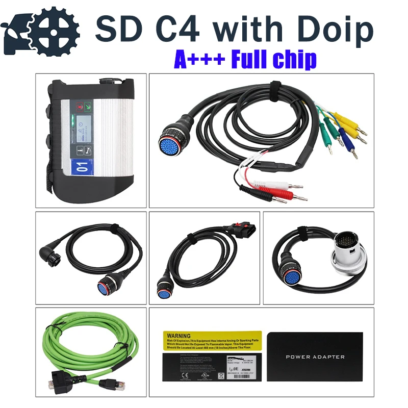 Full Chip DOIP C4 Multiplexer SSD 2023.09 MB Star C4 Sd Connect For MB Car Truck Support 12V & 24V WiFi Auto Diagnostic-Tool