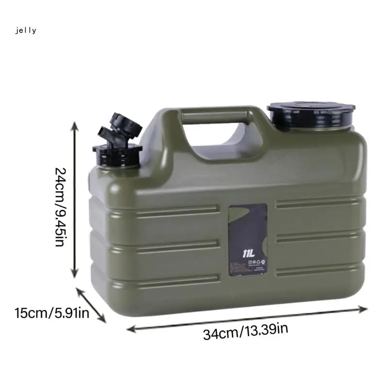 448C Portable Water Bucket 11L Large Capacity Water Container with Detachable Faucet Outdor Camping Leakproof Water Bin