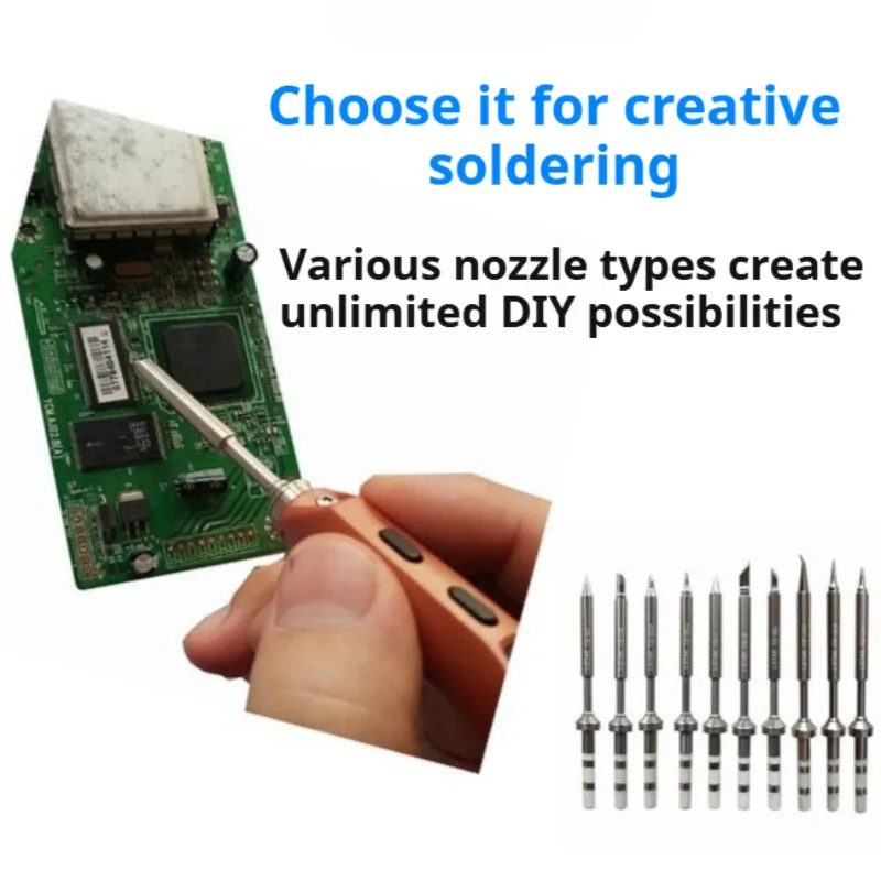 Professional Soldering Iron Tips Set Mini Conical Chisel Electric Soldering Iron Electronic Repair Replacement Welding Tips