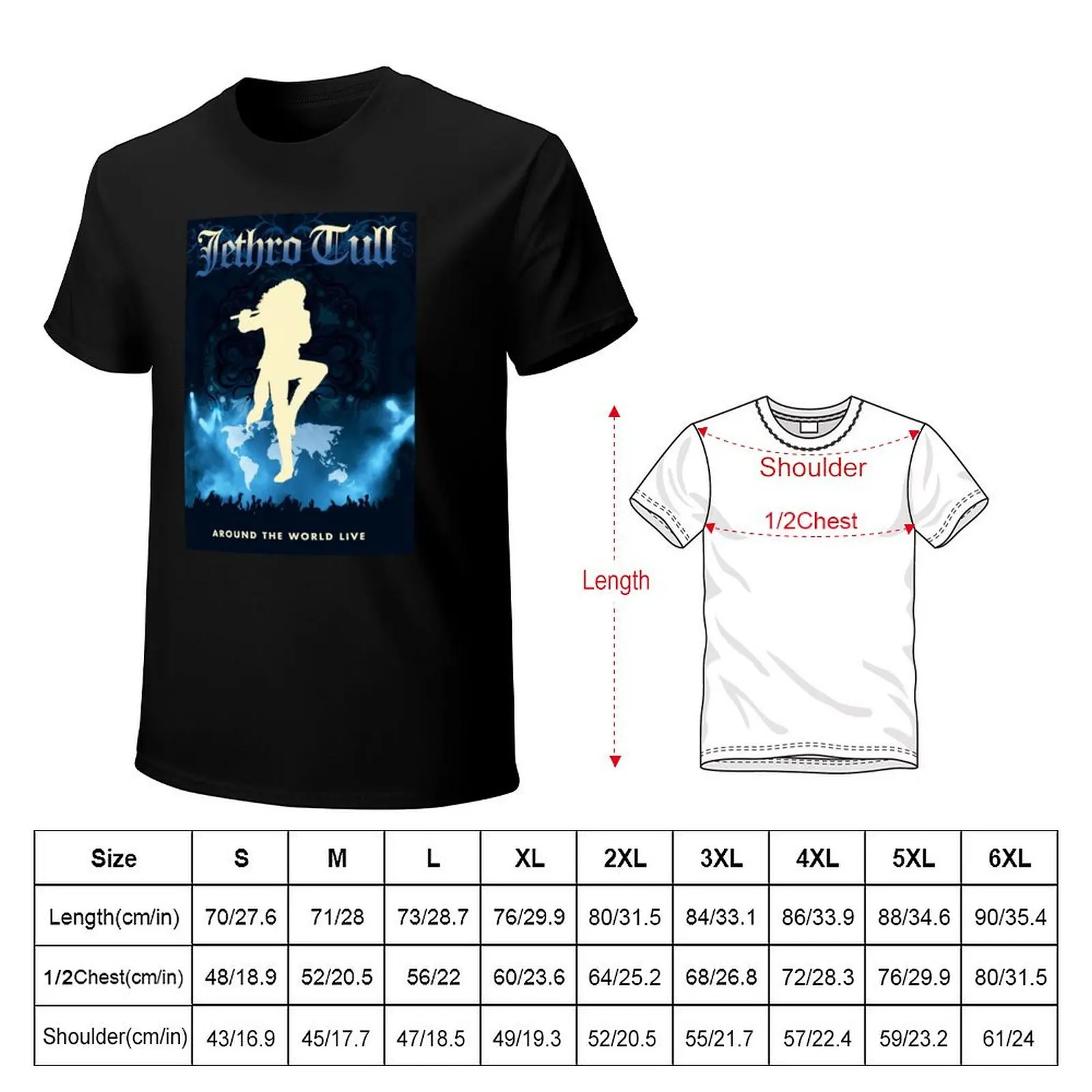 Jethro Tull Around The World T-Shirt quick drying cute tops mens t shirts casual stylish