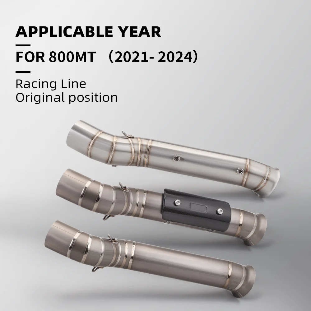 FOR CFMOTO 800MT MT800 motorcycle exhaust connection pipe titanium alloy mid section exhaust pipe 2021-2024