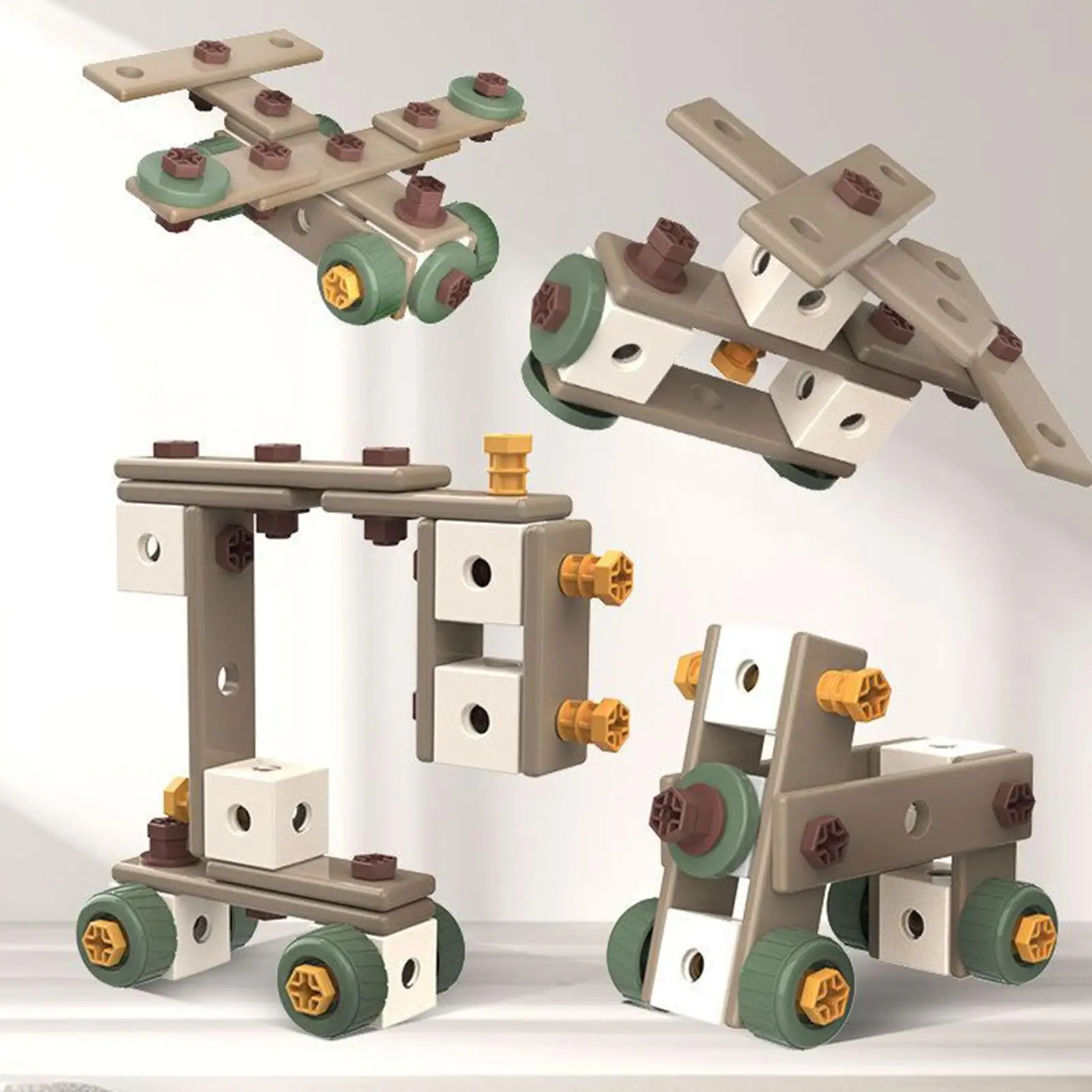 Mainan Bor Set Pembelajaran Edukatif Kotak Peralatan Bor untuk Anak Laki-laki Balita Konstruksi Natal Ulang Tahun Meja Bengkel Pesta