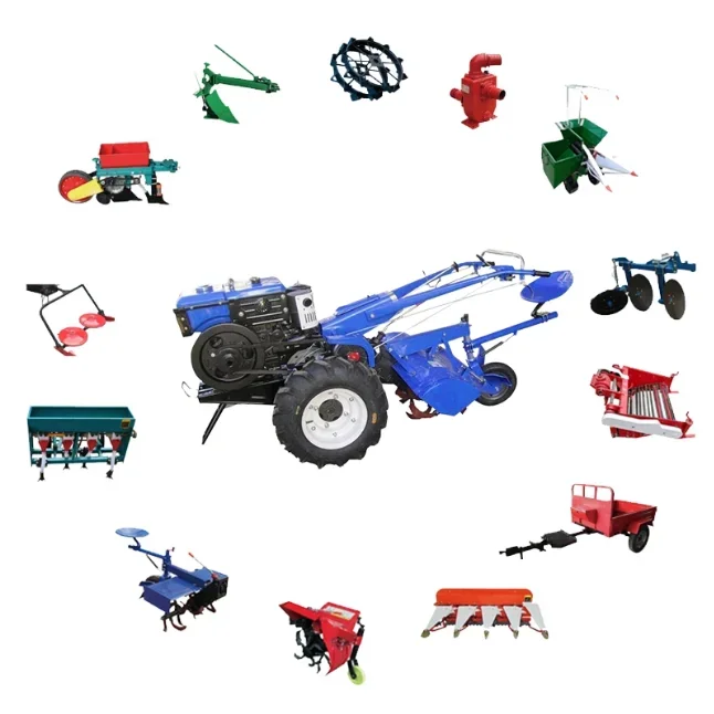 Agricultural Tractors Walk-behind Tractor with Disc Plow and Other Accessories 2024 Hot Sale