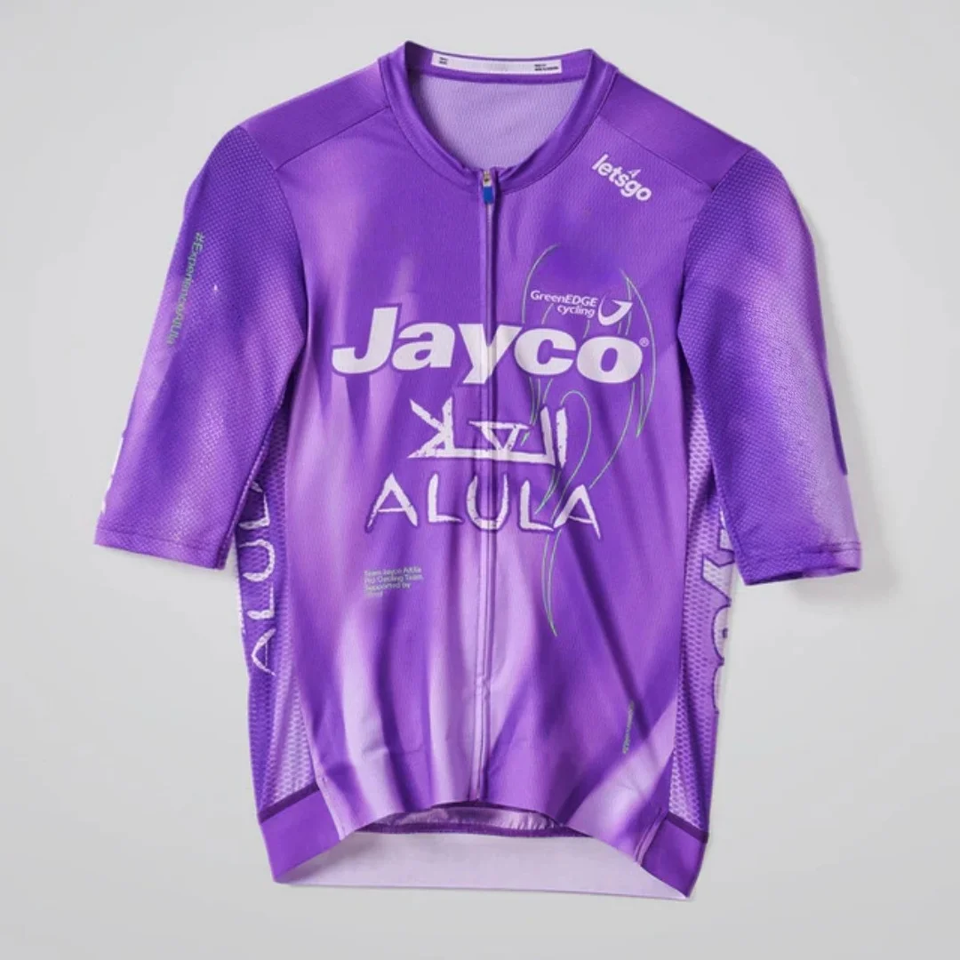 Веломайка Jayco AlUla Team 2026, эластичная, для шоссейного велоспорта, летняя/весенняя, велосипедная одежда, велошорты с лямками, размеры S-2XL