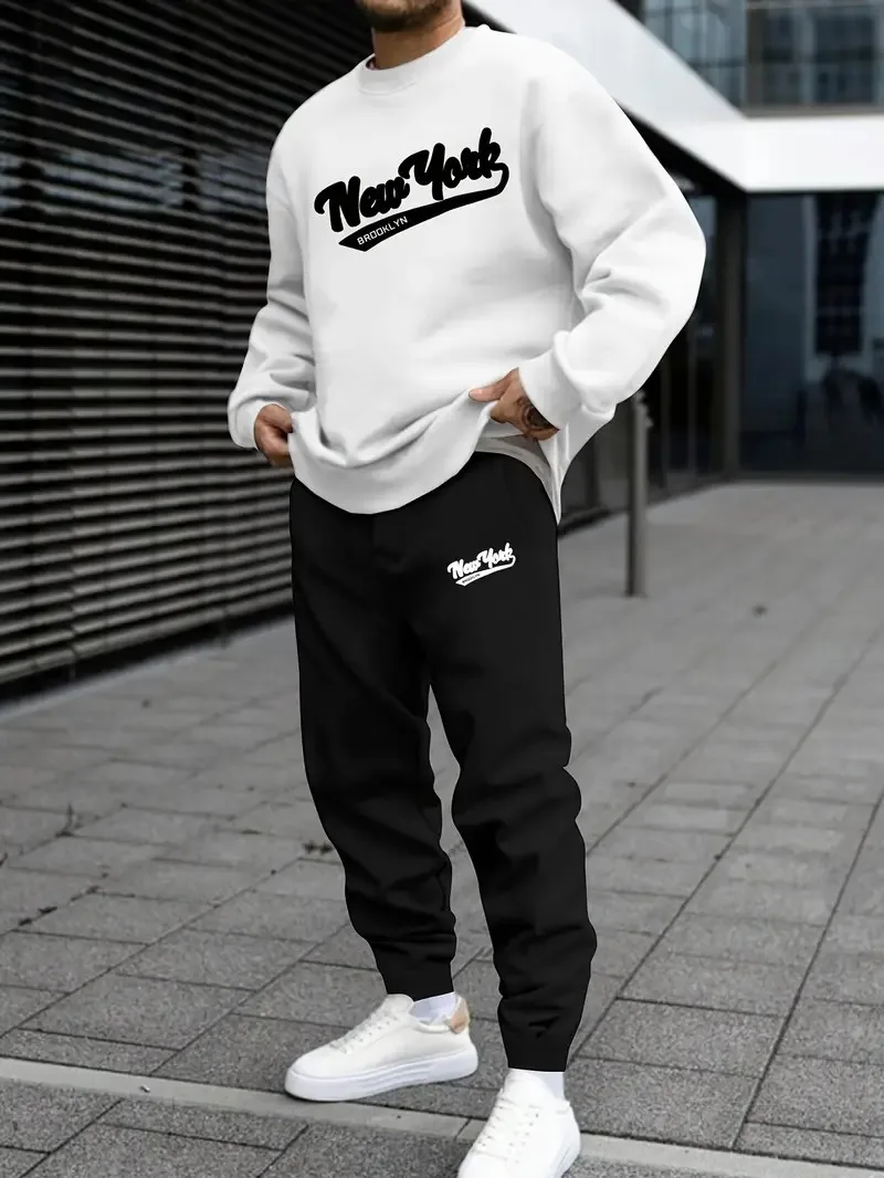 

Новый мужской комплект с капюшоном на весну и осень 2025 — это повседневный модный мягкий и удобный 3D-принт с буквенным принтом.