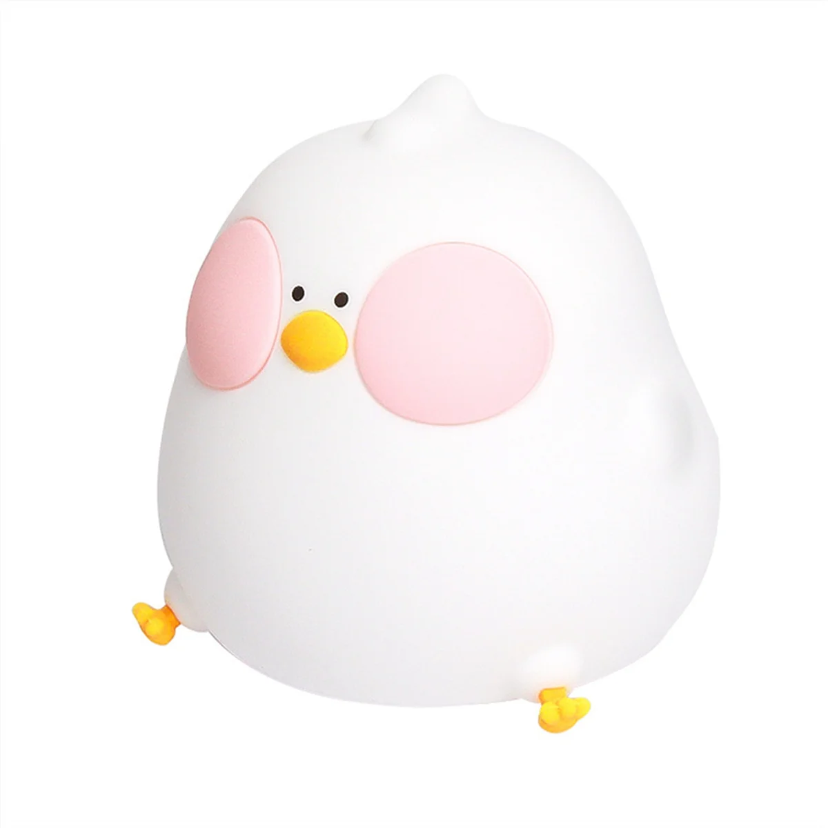 

Cute Silicone Chick Night Light, Dimmable Touch Control Rechargeable Beside Lamp, Squishy Desk Room Decor