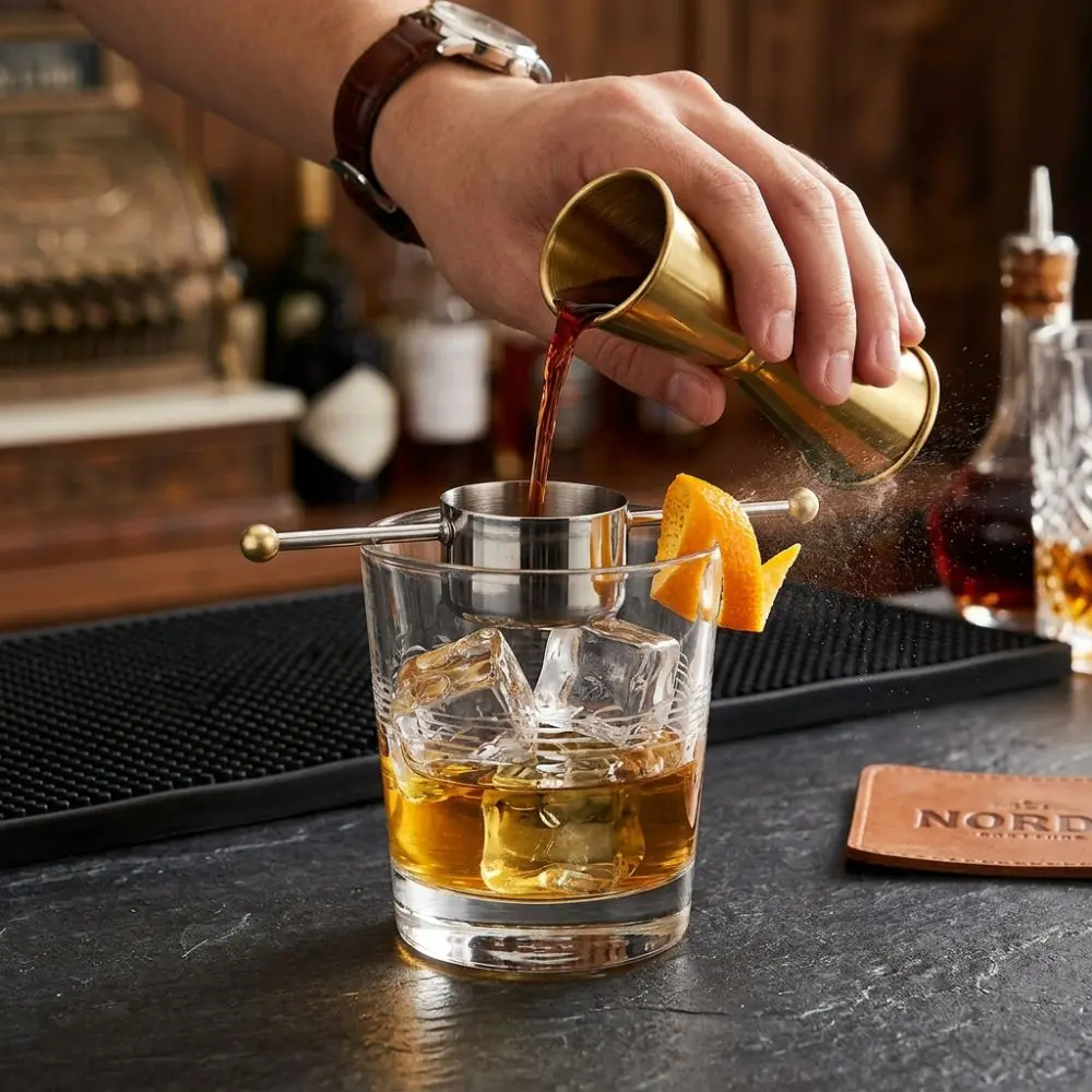 30ml Bartender Jigger Double Bead Design Handle Included Double Bead Jigger Precise Control Precision Measure Cup