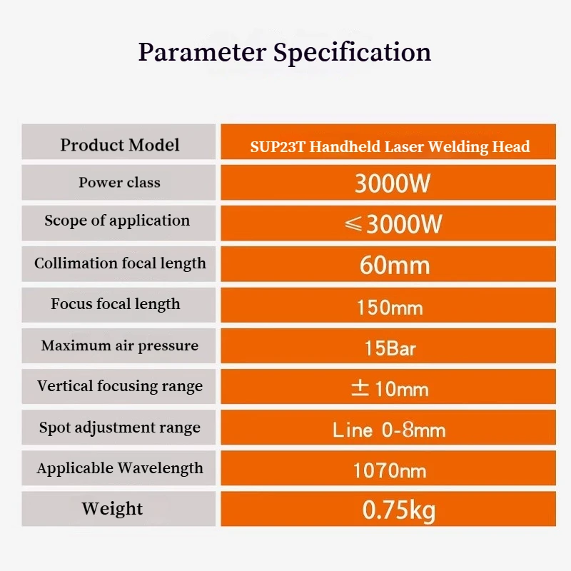 Chaoqiang Weiye Original SUP23T Handheld Laser Welder Torch - New Multi-Functional Bare Gun for SUP Series Machines