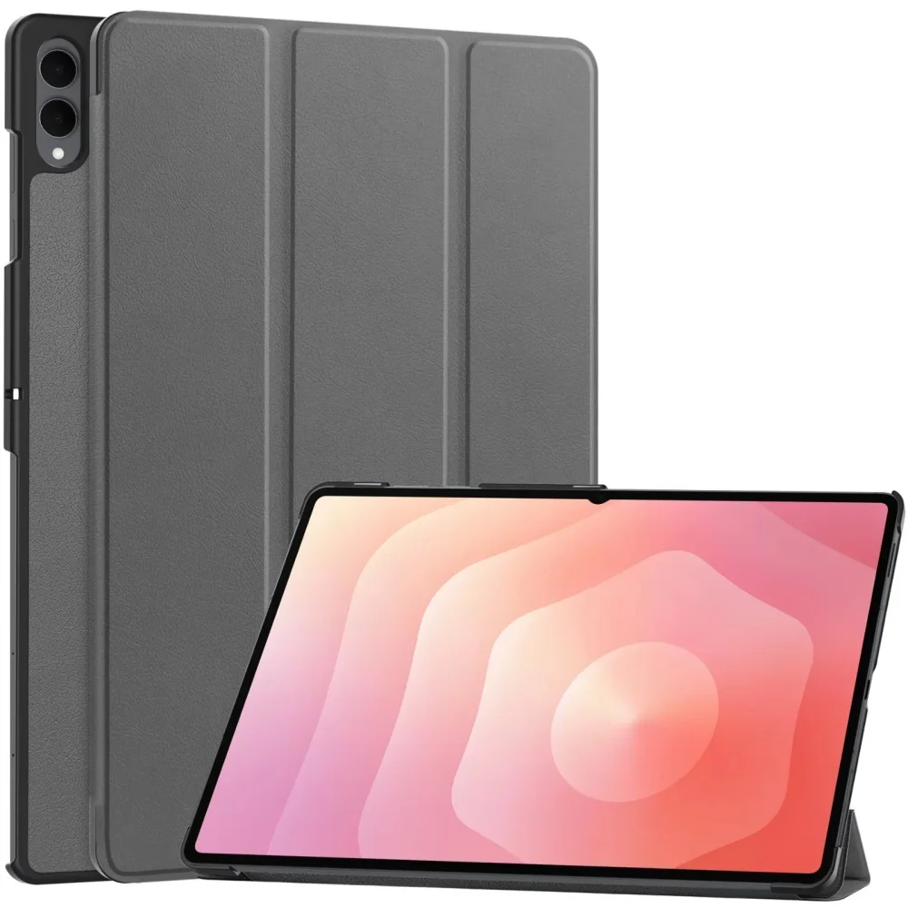 Smart Case For Samsung Galaxy Tab S12 Ultra 14.6 Inch Tri-folding PU Leather Stand Cover With Auto Wake Sleep Shockproof Shell