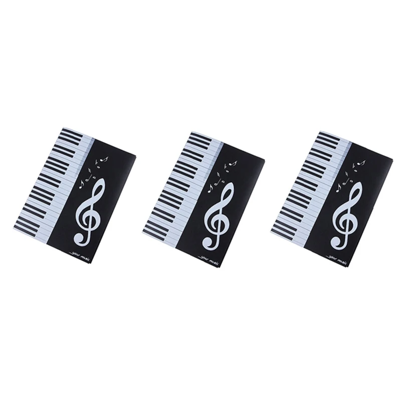 

3 Piece 6 Page Expansion Sheet Music Folder, Piano Score Folder, Plastic Fits Letter Size A4, Collapsible Choir Folder