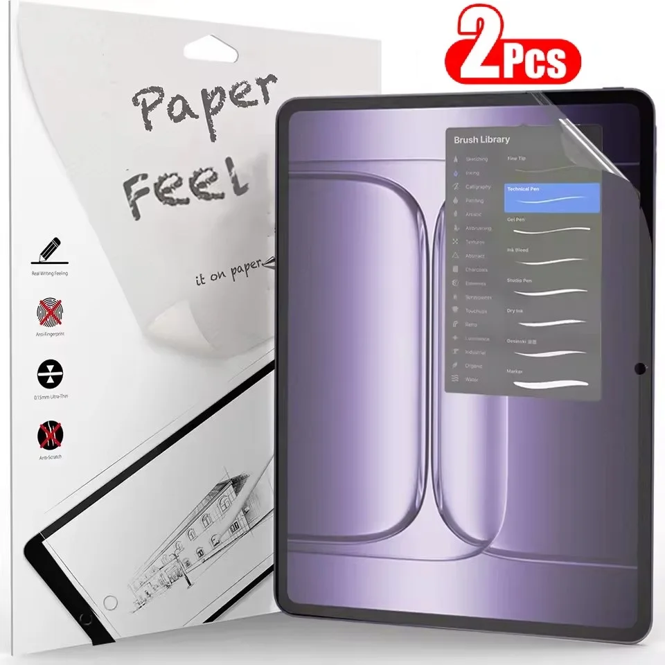 

2Pcs Feel Paper Film Screen Protector 10th Gen A16 For Ipad Pro 13 12.9 11 2025 M4 M3 Air 5 4 10.2 Mini 6 7 Matte Film Writer