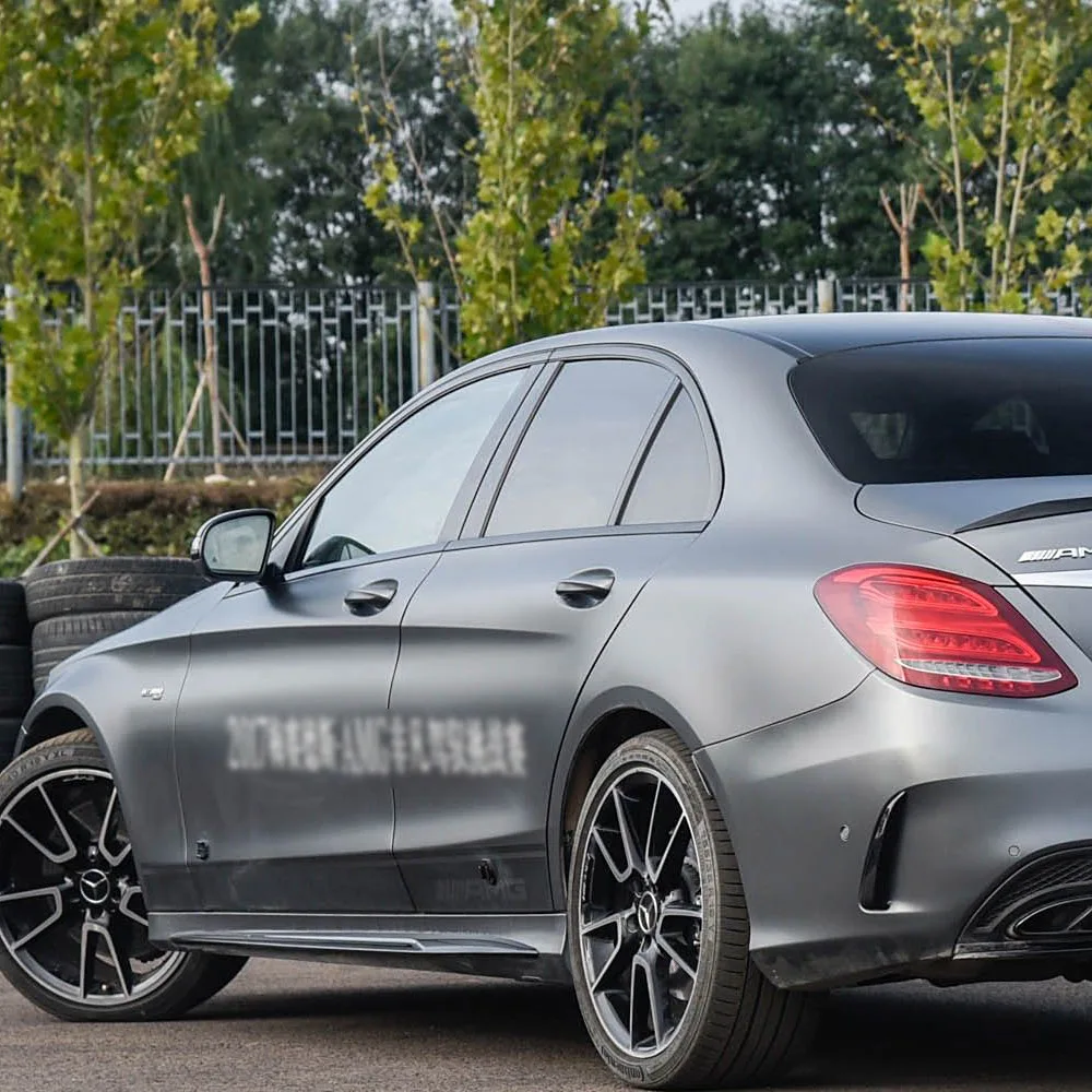 Preto lustroso ABC pilares adesivos, apagão da janela, cromo, decalque, mercedes Benz C-Class W205, 2014-2022