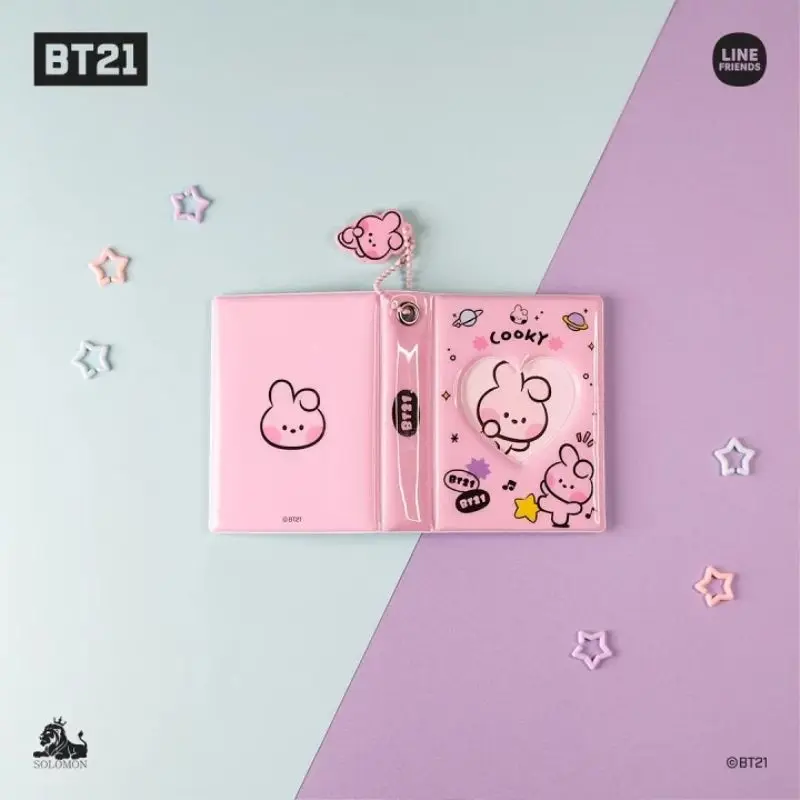 32Pcs Kawaii Bt21 Photo Album Card Storage Booklet Popular Korean Anime Koya Cooky 3 Inch Binder Photocard Holder Fans Collect