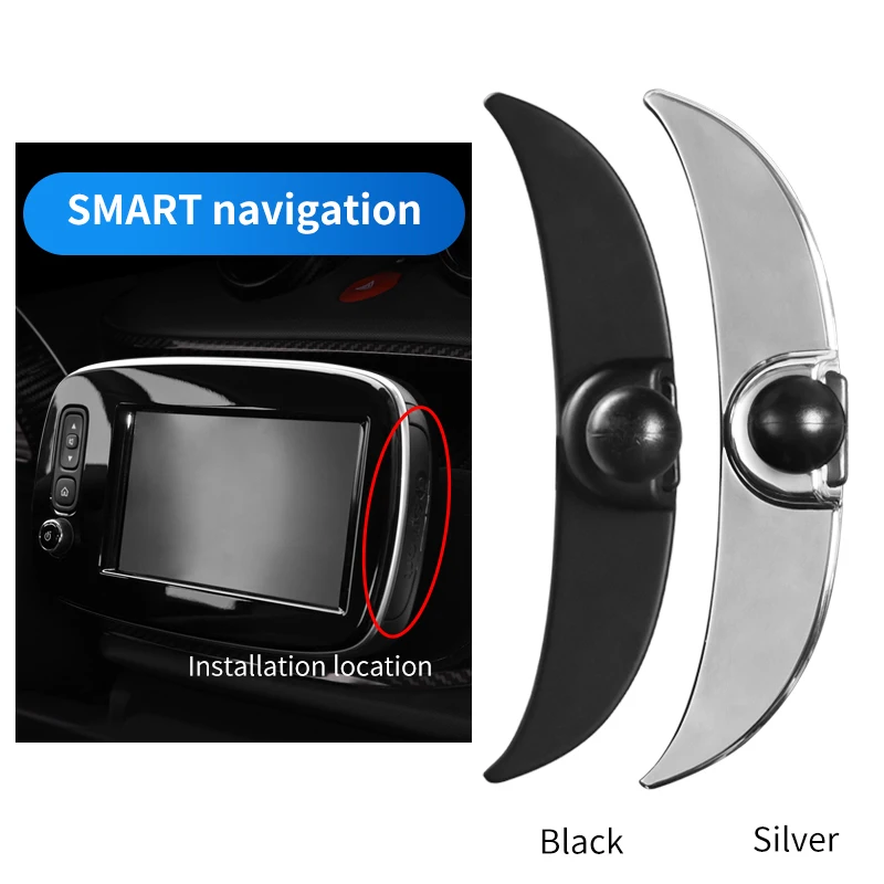 Support universel de téléphone portable à tête sphérique pour voiture, 17mm, Clip de sortie d\'air, Navigation GPS, accessoires pour Smart 453 Fortwo