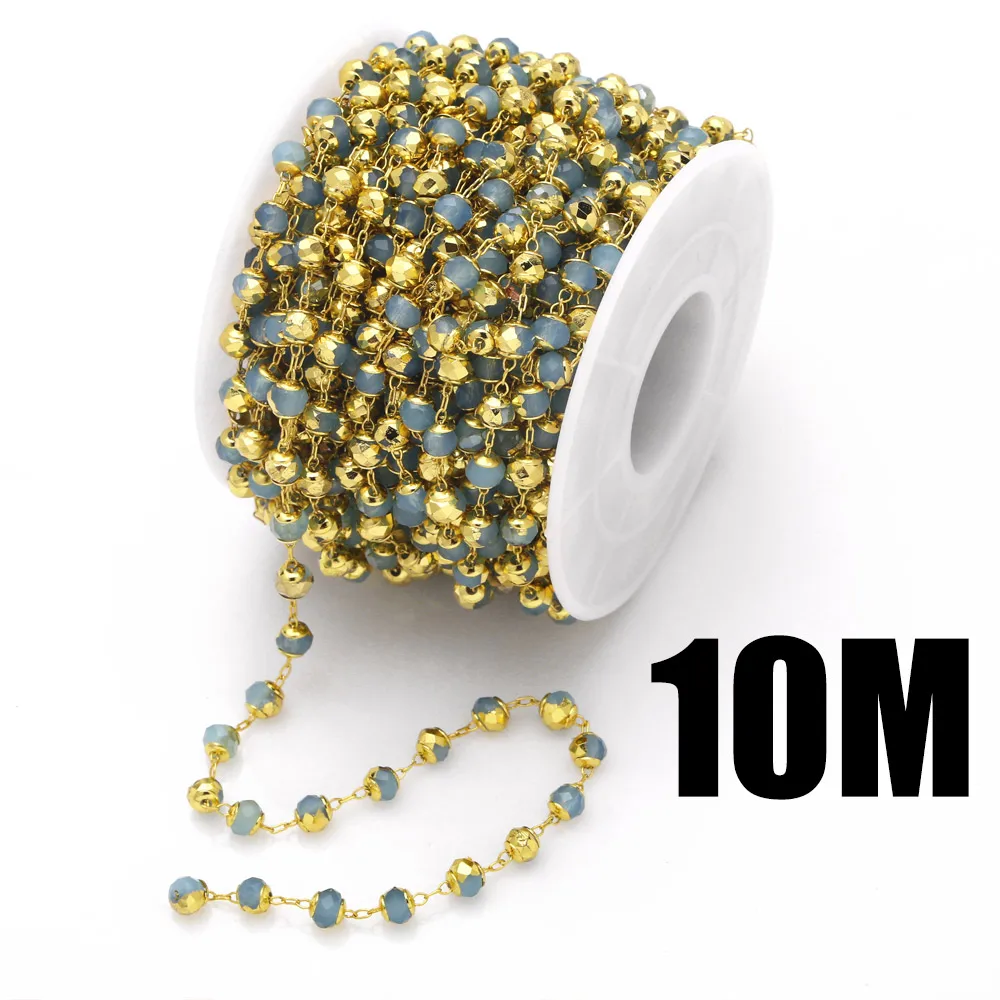 OCESRIO Adjustable 10M Crystal Chain for Necklace Bracelet DIY Handmade Copper Chain for Jewelry Making Wholesale cana148