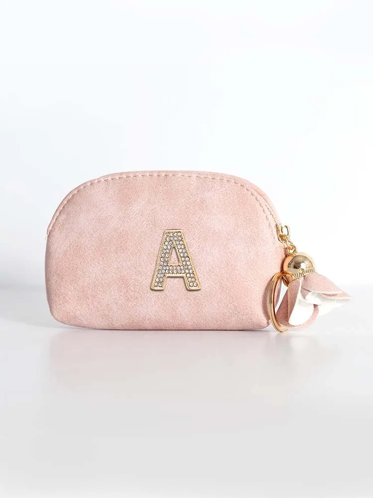 

Customized Personalized Customer Name Women's PU Coin Purses Hand-Held Light & Convenient Artistic Phrases Words