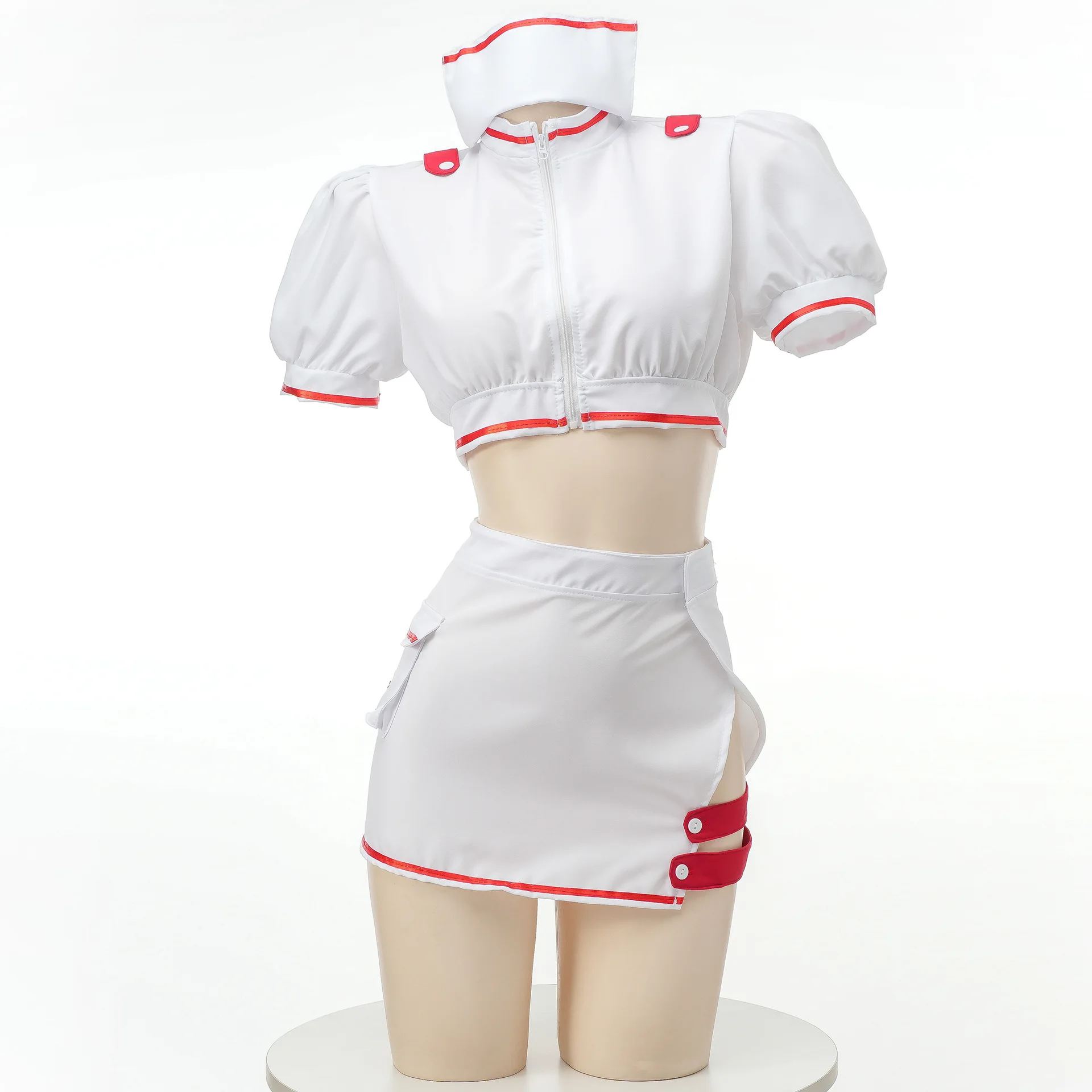 Women Cute Nurse Maid Cosplay Costumes Anime Sexy White Nurse Uniform Maid Underwear Nightdress Outfits Halloween Party Clothes