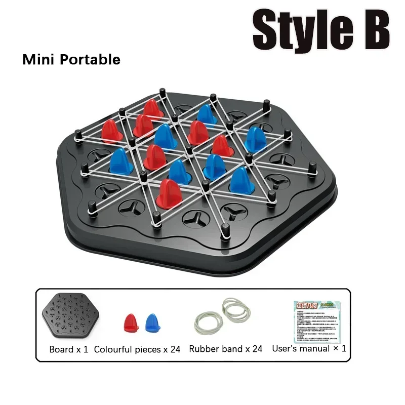 Kids Chain Triangle Chess Tables Game Splendor Duel Board Strategy Game for Kids and Adults Fun Family Game Logic Track Chess