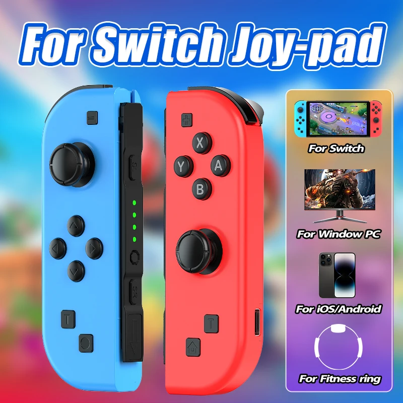 Contrôleur pour NS Joycons-BT manette de jeu sans fil pour Switch, Vibration Turbo réveil poignée de jeu Joystick contrôle de jeu vidéo