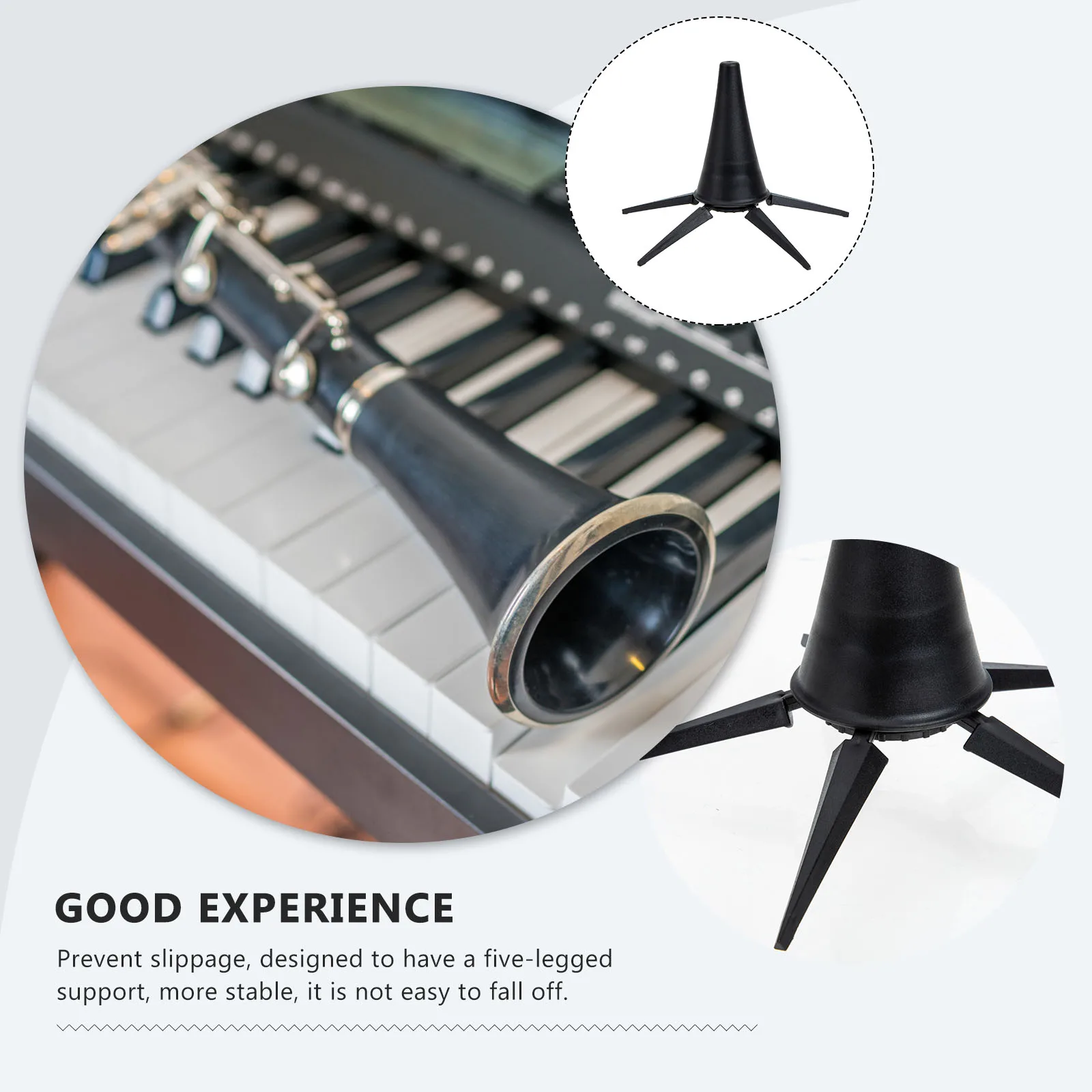 

Portable Abs Iron Clarinet Oboe Bracket Foldable Design Stable Support For Wind Instruments Components