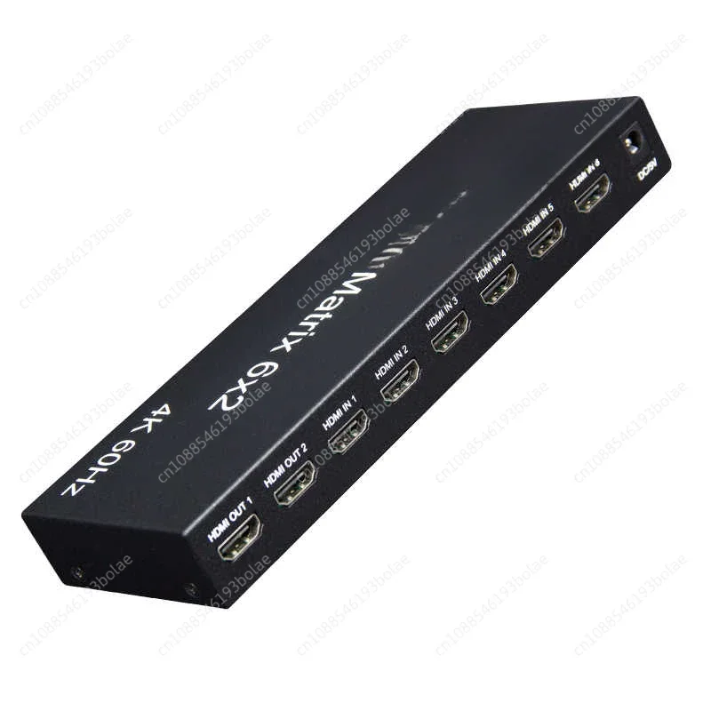 Audio Extractor PC To TV Dual Display 4K 60hz 6x2 HDMI Matrix 6 IN 2 OUT HDMI Splitter Switch Audio Video Converter 1080p EDID