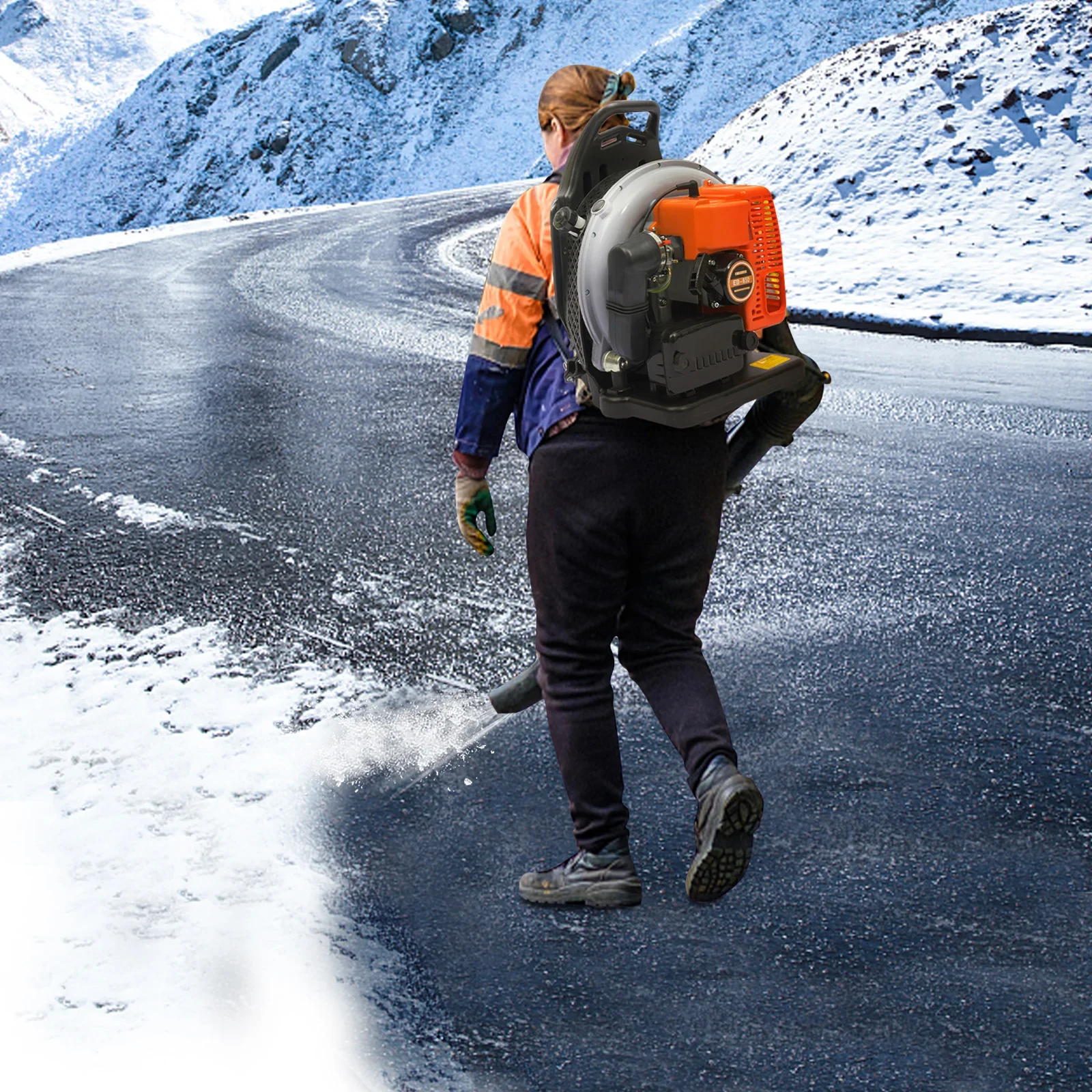 2024 Novo atualizado 63CC 2 tempos 850CFM 4.3HP Ventilador de folhas de gás com mochila comercial