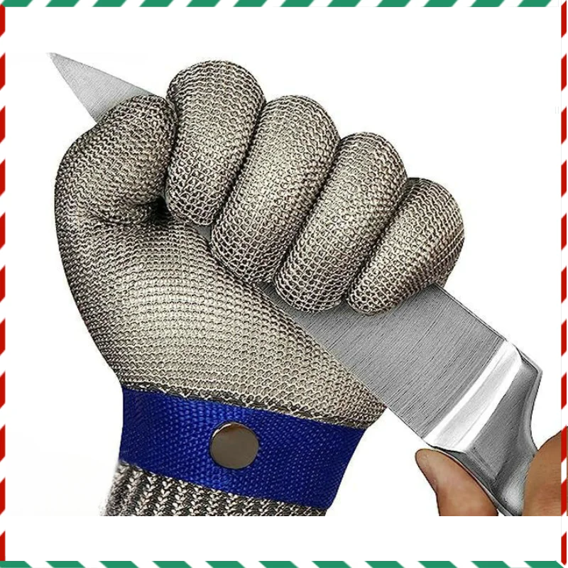 

Cut Resistant Glove Stainless Steel Mesh Metal Gloves Working Safety Anti-cut Slaughter Butcher Cutting Fish-killing Iron Glove