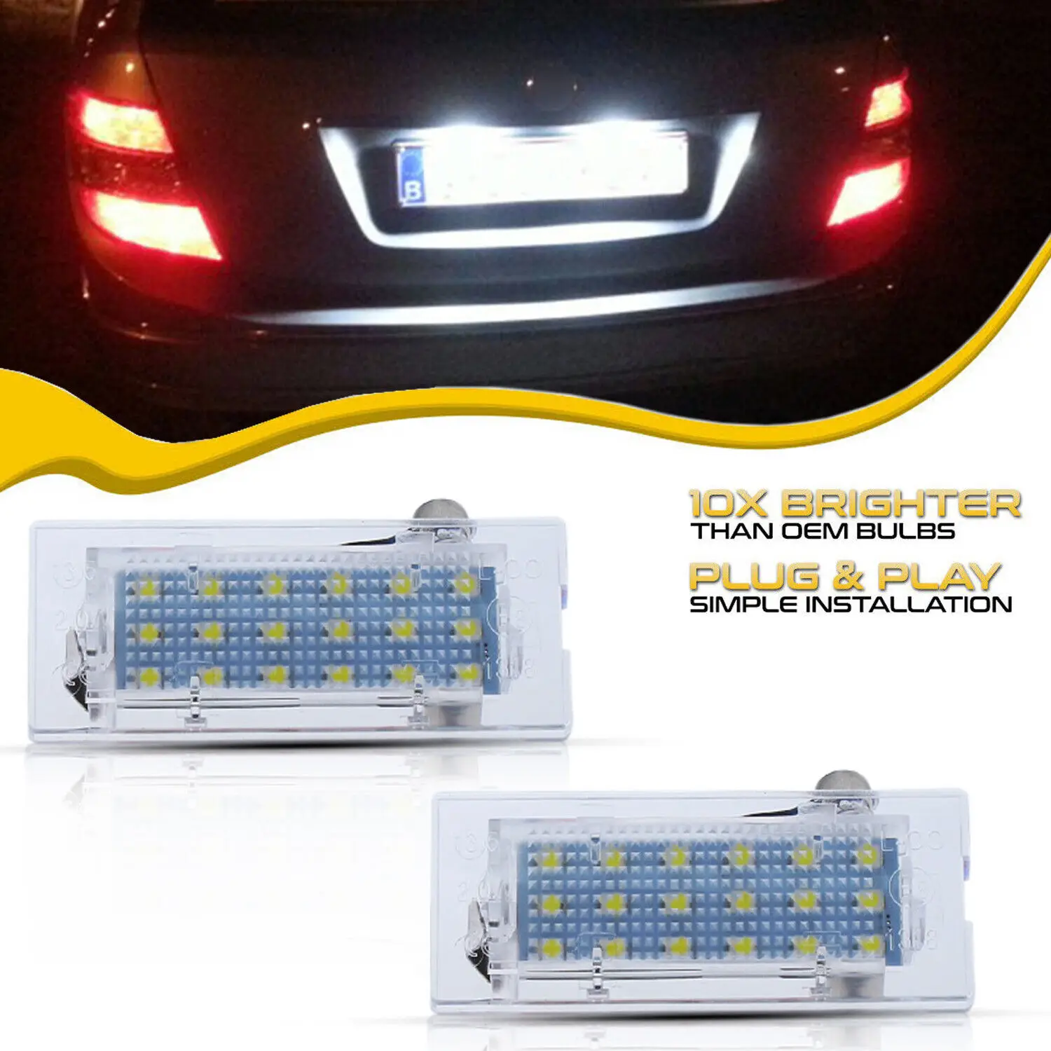 

Winetis 2X Error Free 18LED Number License Plate Light Lamp Bulb 6000k White For BMW X5 E53 1999-2006 / X3 E83 2003-2010