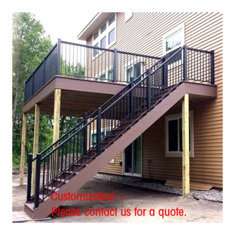 custom.Residence Outdoor Terrace Stainless Steel Straight Stairs High Quality External Straight Stairs Home Renovations