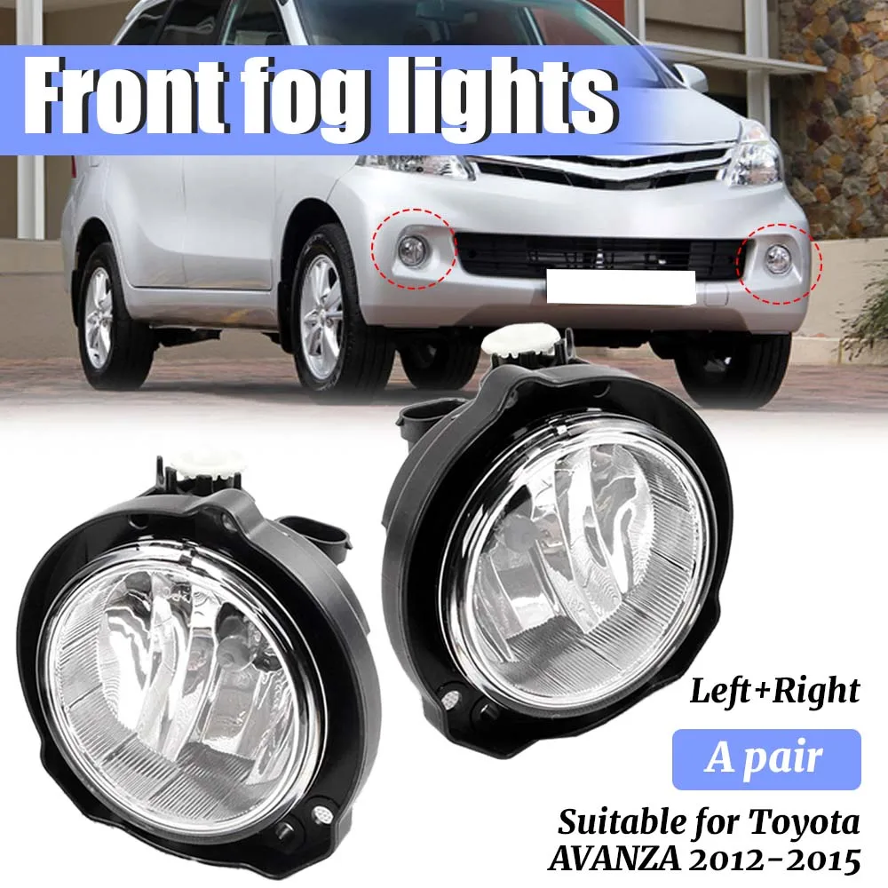 Um Par de Faróis de Neblina para Toyota Avanza 2012 2013 2014 2015, Lâmpada de Neblina para Para-choque Dianteiro, Anti-neblina, Impermeável, Kit de Substituição Esquerdo e Direito