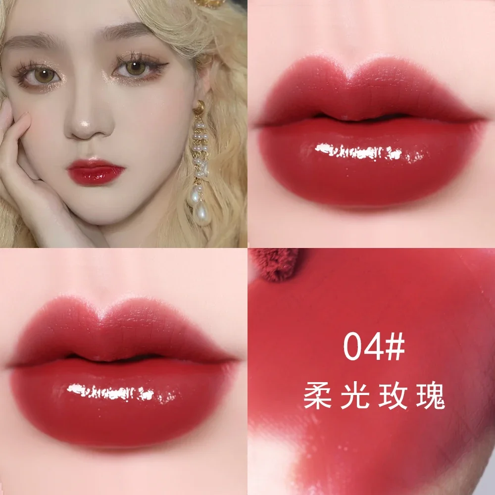 แบบพกพา Lip Glaze Lasting Non-Stick Cup Liquid ลิปสติก Waterproof แต่งหน้าเครื่องมือสำหรับผู้หญิงหญิงสาวลิปสติก Lip Gloss