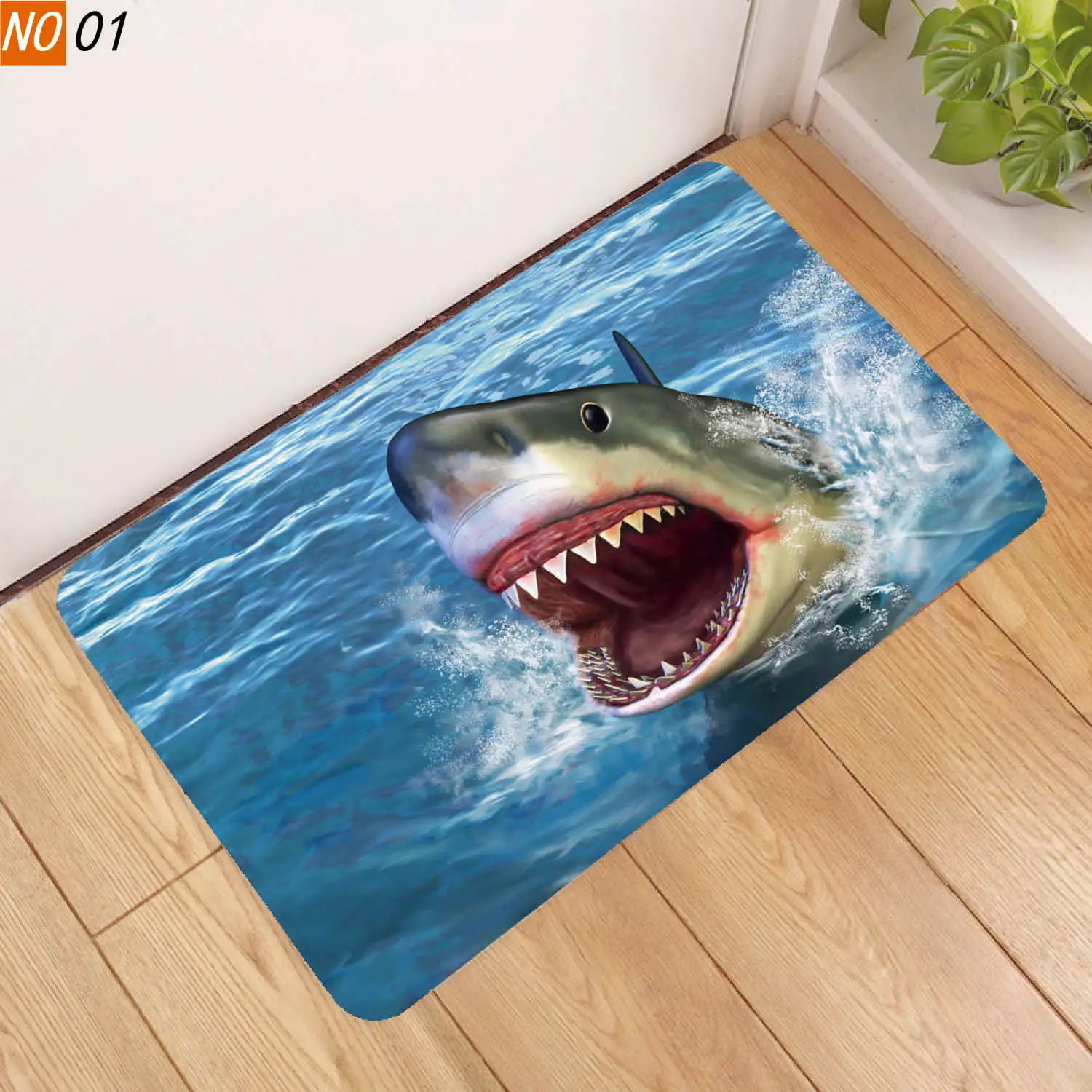 Home Lustige Shark Boden Matte Schlafzimmer Korridor Teppich Nicht-slip Weichen Tür Matte Teppich In Die Flur Küche Teppich matte Im Bad