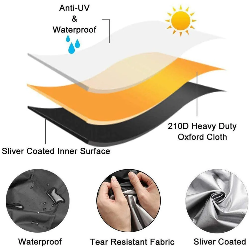 Patio Heater Covers Waterproof Outdoor Heater Cover 210D Oxford Waterproof, Windproof, Protection Around 50X50X120 cm