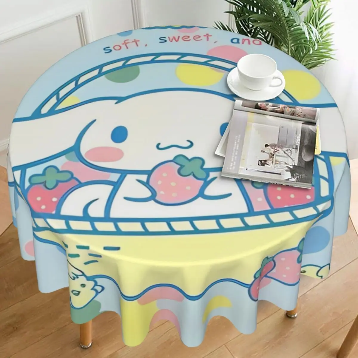 

Скатерть Cinnamoroll Ретро Круглая Скатерть Для Гостиной Крышка Обеденного Стола Дешевые Пользовательские DIY Украшения Стола