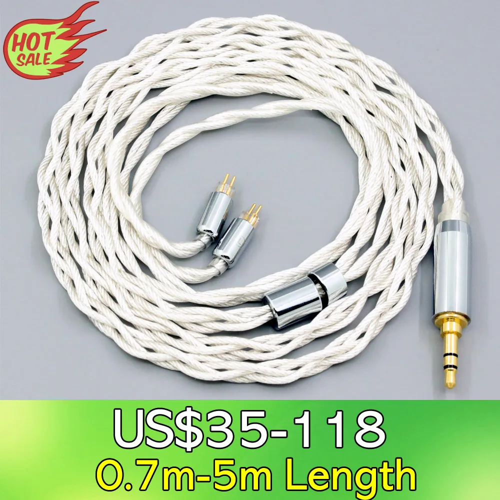 LN008124 Graphene 7N OCC Silver Plated Type2 Earphone Cable For 0.78mm 2 Pin W4r UM3X UM3RC JH13 High Step