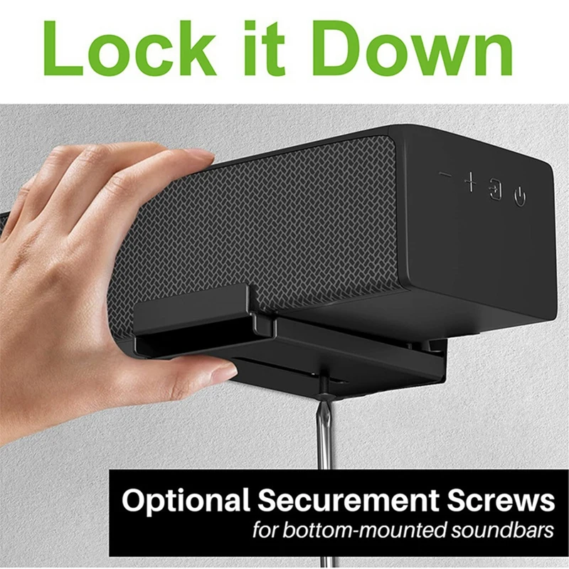 Top-2Pcs Speaker Wall Mount Floating Rack For Home Theater,Extendable Arm Floating Hangers For  Samsung Soundbar Speaker