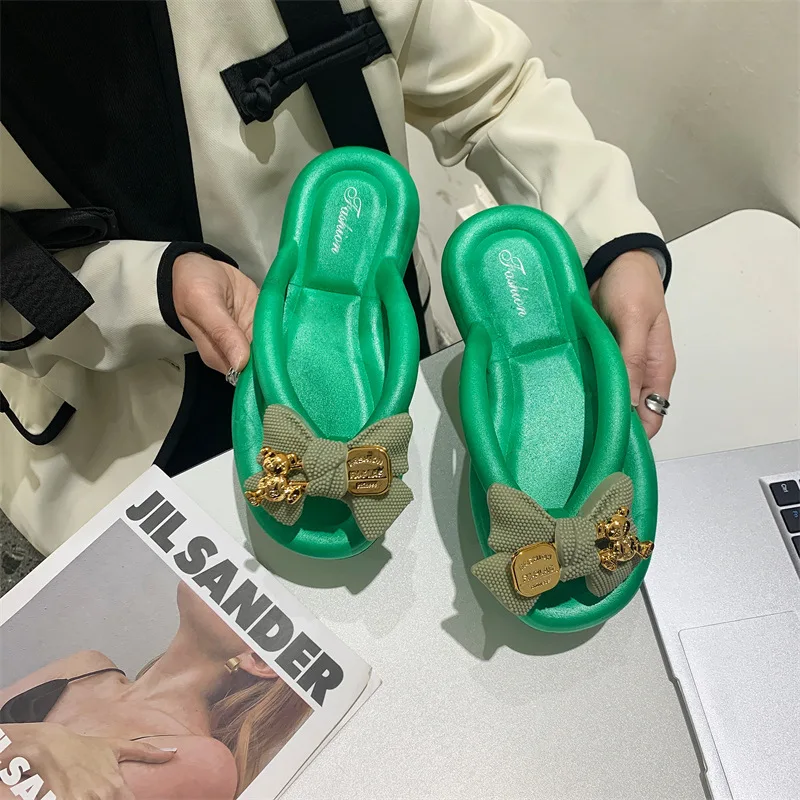 Slippers Women Cute Clip Toe Flip Flops Shoes Female Platform Outdoor Fashion Beach Sandals Casual Flat Slides 2023