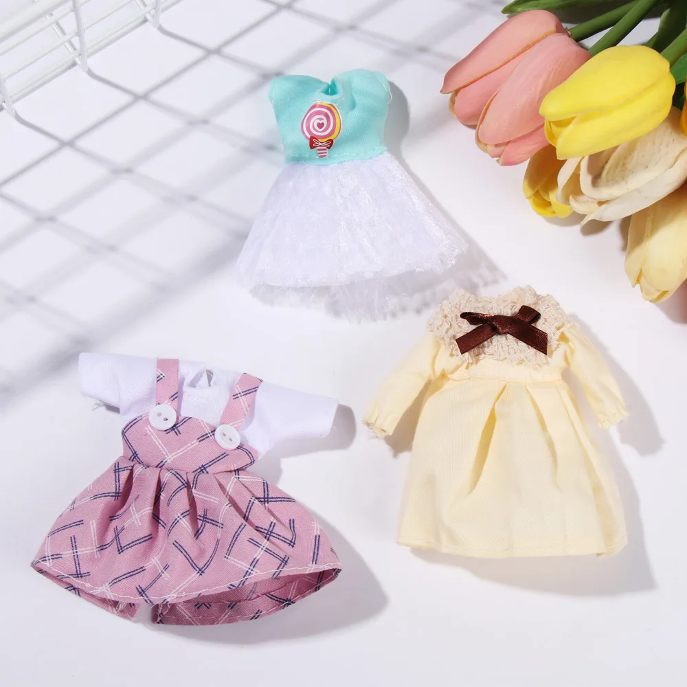 Ropa y accesorios para muñecas BJD 1/8, vestidos de muñecas de 16 a 17cm, traje de juego de vestidor cambiante multiestilos, Juguetes DIY para