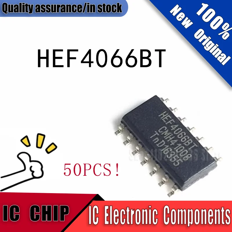 50PCS New Original HEF4066BT  SOP14  Surface Mount Analog Switch SPST4 Smplifier Chip Quality Assurance In Stock IC